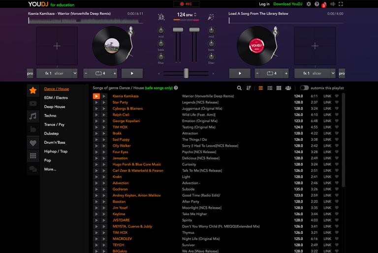 YouDJ software interface
