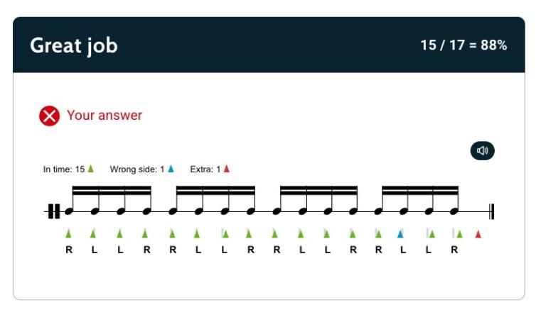 Drum Sticking Exercise - Good Job with feedback