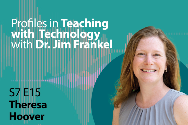 Theresa Hoover Headshot Profiles in Teaching with Technology Text