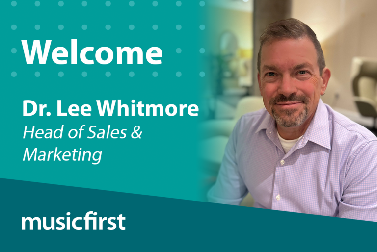 Welcome sign Lee Whitmore to MusicFirst