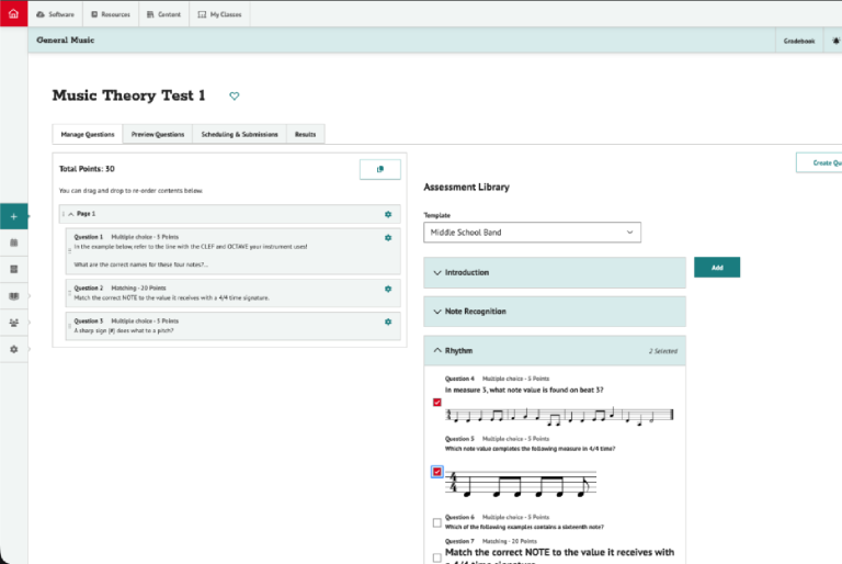 MusicFirst Assessment Library