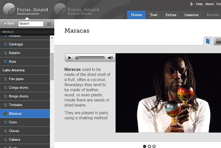 Focus on Sound software in browser
