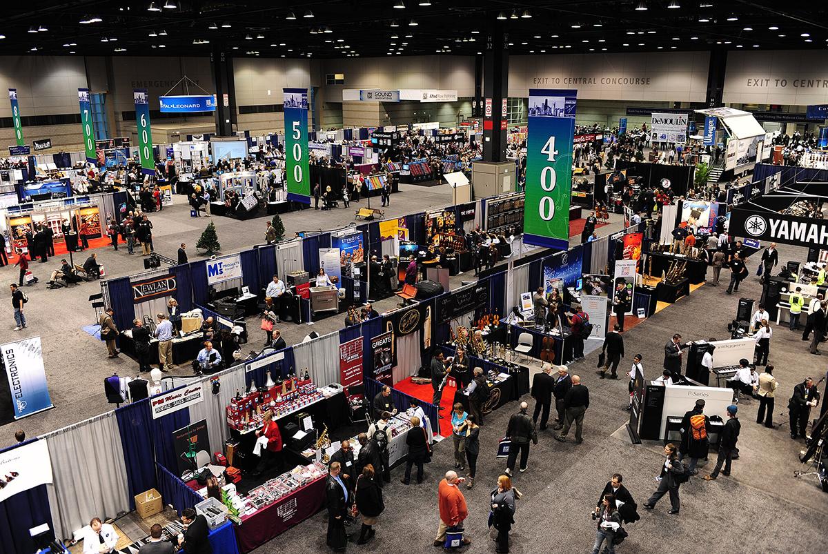 Midwest Clinic exhibit hall aerial view