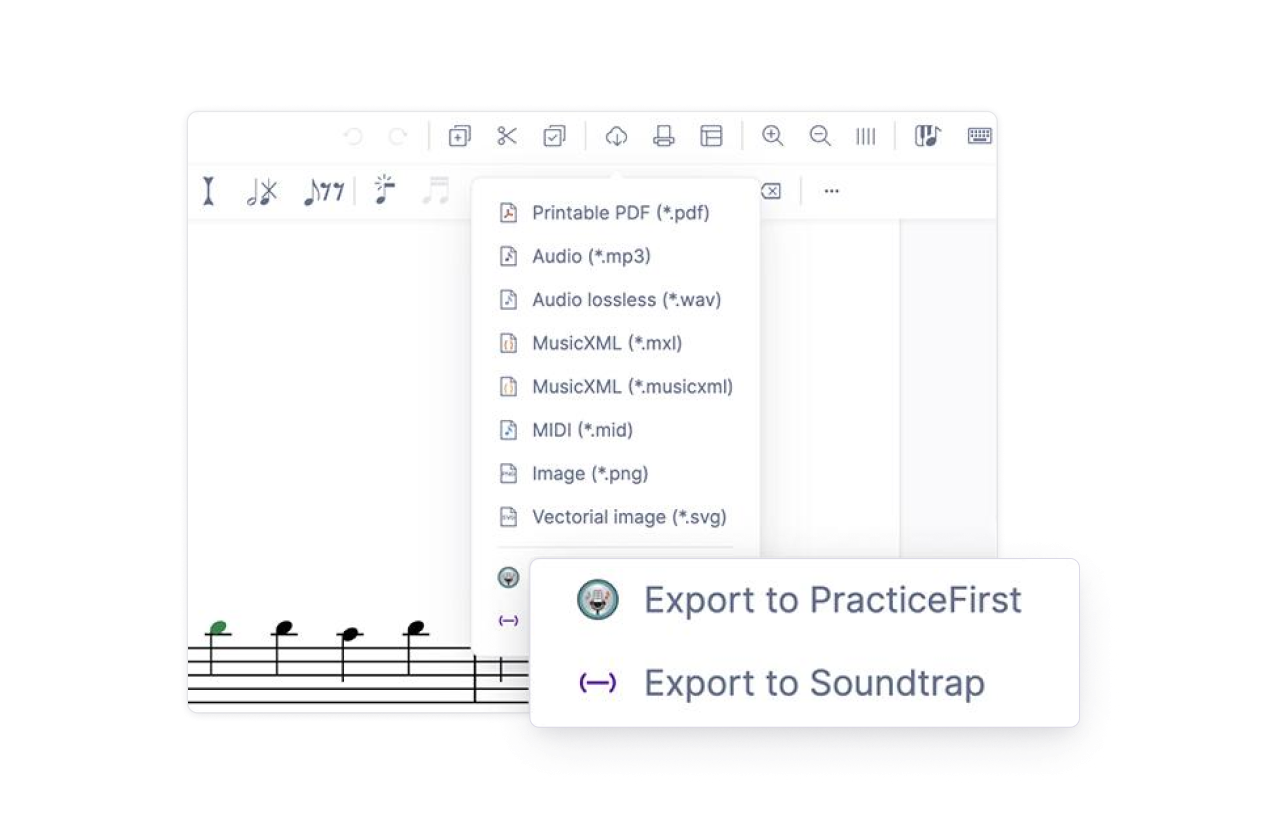 Flat for Education - Export to PracticeFirst & Soundtrap