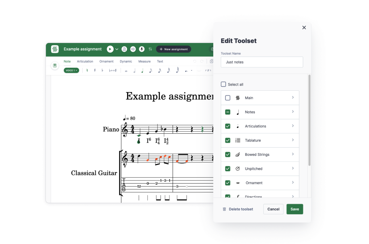 Flat for Education - Music Notation