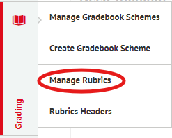 manage rubrics