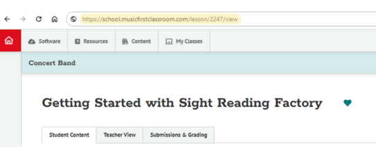 lesson URL