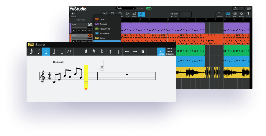 Yustudio page Notation Image