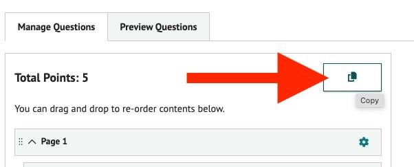 Assessment Library Copy Button