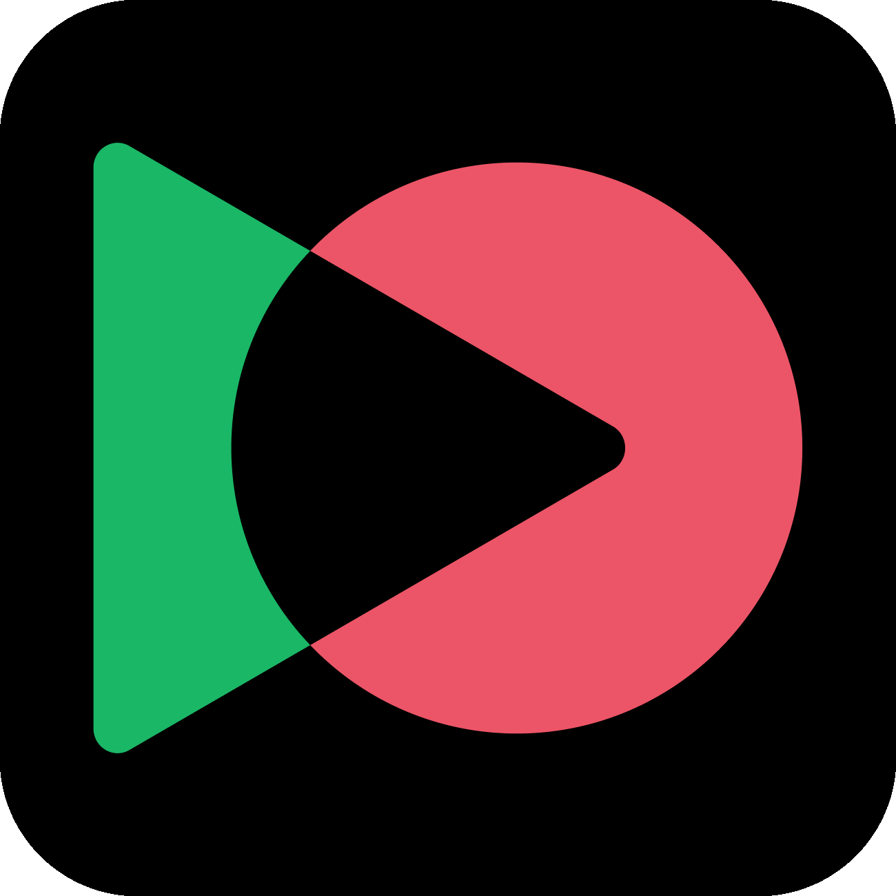 Yustudio Icon Logo, green red and black