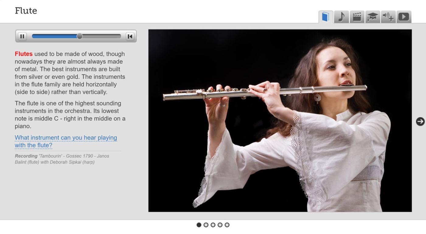 Focus on Sound Girl with flute