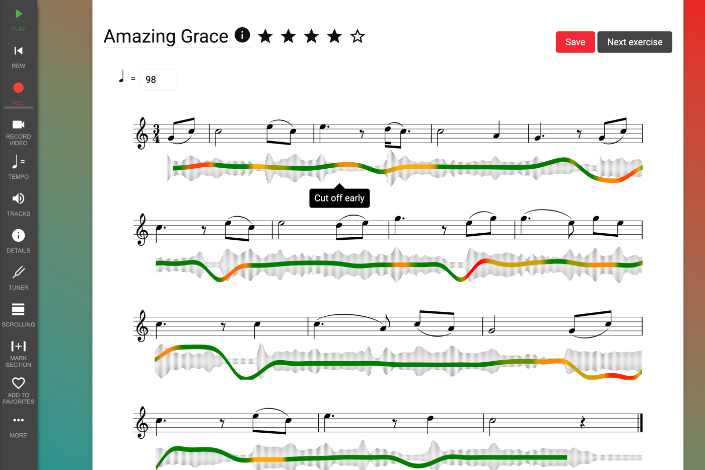 PracticeFirst feedback in browser