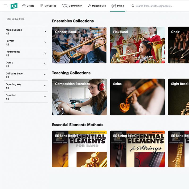 Noteflight Learn Premium Music Library